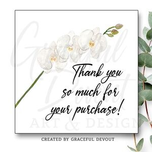 Thank You So Much For Your Purchase! - 2" (inches) Sticker (96ct.)